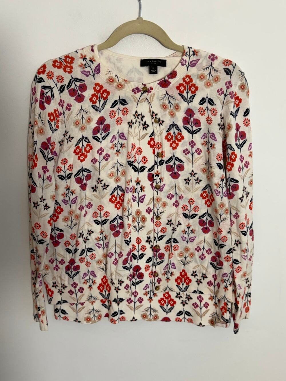 Ann Taylor Petite Cardigan and blouse size LP